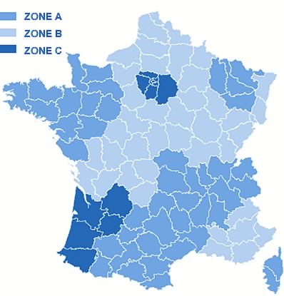 Vacances Scolaire en France 2010, 2011, carte France